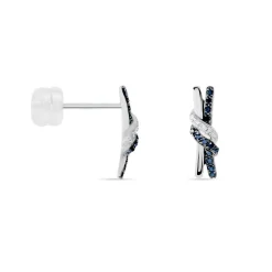 Boucles D'oreilles Puces Marina Or Blanc Diamant