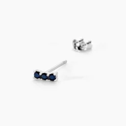 Boucles D'oreilles Puces Mai-ly Argent Blanc Oxyde De Zirconium