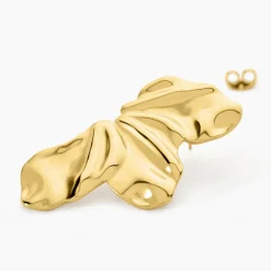 Boucles D'oreilles Puces Myria Acier Jaune