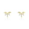 Boucles D'oreilles Puces Maralyn Or Jaune Oxyde De Zirconium