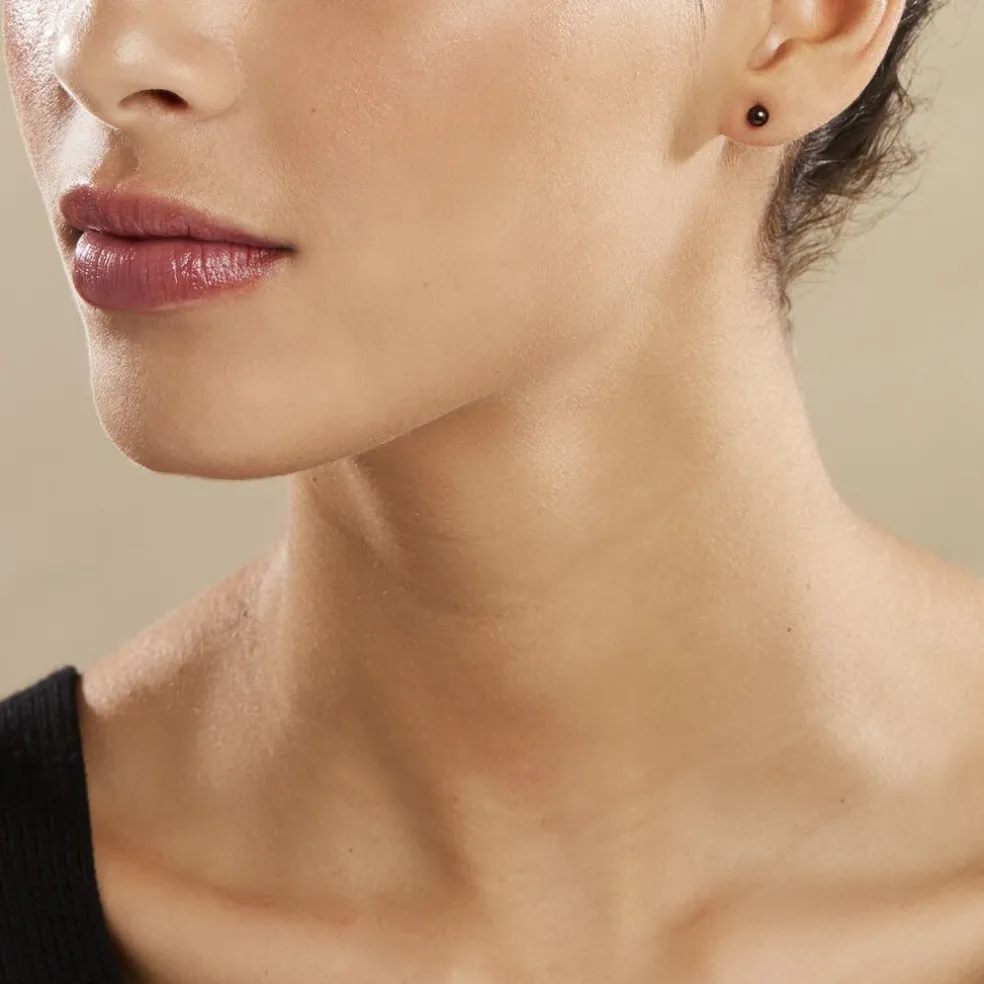 Boucles D'oreilles Puces Micaelle Teintees Or Jaune Perle De Culture