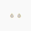 Boucles D'Oreilles Puces Mon 1Er Diamant Or Jaune Diamant