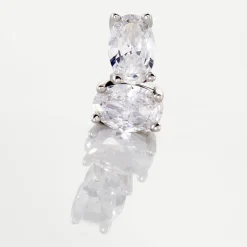 Boucles D'oreilles Puces Mathilda Argent Blanc Oxyde De Zirconium