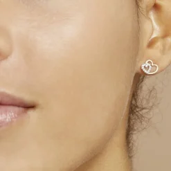 Boucles D'oreilles Puces Marineta Or Jaune Oxyde De Zirconium