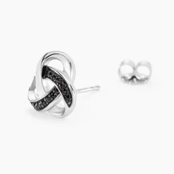 Boucles D'oreilles Puces Melina Argent Blanc Oxyde De Zirconium