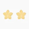 Boucles D'oreilles Puces Maora Acier Jaune