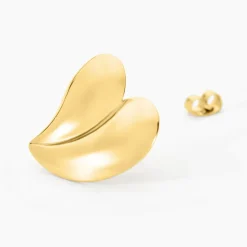 Boucles D'oreilles Puces Madlie Acier Jaune