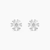 Boucles D'oreilles Puces Maelane Or Blanc Oxyde De Zirconium