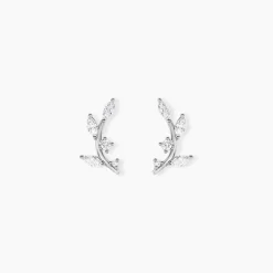 Boucles D'oreilles Puces Milda Argent Blanc Oxyde De Zirconium