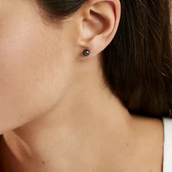 Boucles D'oreilles Puces Micaelle Teintees Or Jaune Perle De Culture