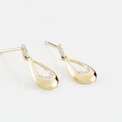 Boucles D'oreilles Puces Nirmala Or Jaune Diamant