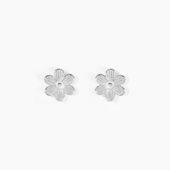 Boucles D'oreilles Puces Niva Argent Blanc