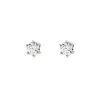 Boucles D'oreilles Puces Natalia Pl Platine Blanc Diamant