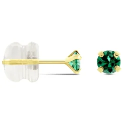 Boucles D'oreilles Puces Or Jaune Oxyde De Zirconium