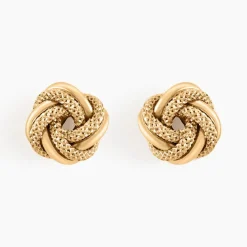 Boucles D'oreilles Puces Or Jaune Guermana