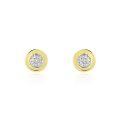 Boucles D'oreilles Puces Or Jaune Laurissa Diamants