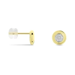 Boucles D'oreilles Puces Or Jaune Laurissa Diamants