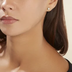 Boucles D'oreilles Puces Or Jaune Laurissa Diamants