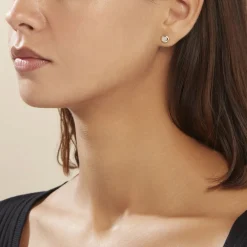 Boucles D'oreilles Puces Or Jaune Laurissa Diamants