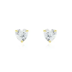 Boucles D'oreilles Puces Or Jaune Katherine Oxyde De Zirconium