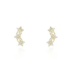Boucles D'oreilles Puces Or Jaune Youssa Oxydes De Zirconium