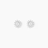 Boucles D'oreilles Puces Oliviane Argent Blanc Oxyde De Zirconium