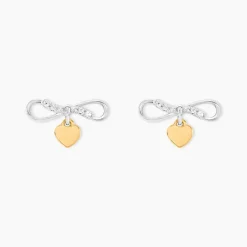 Boucles D'oreilles Puces Or Jaune Oxyde De Zirconium