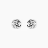 Boucles D'Oreilles Puces Orane Argent Blanc