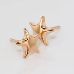 Boucles D'oreilles Puces Or Rose Lison Alphonsine