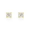 Boucles D'oreilles Puces Or Jaune Victoria Diamants