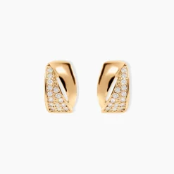 Boucles D'oreilles Puces Oliwia Plaqué Or Jaune Oxyde De Zirconium