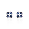 Boucles D'oreilles Puces Or Laura Blanc Saphir Et Diamant
