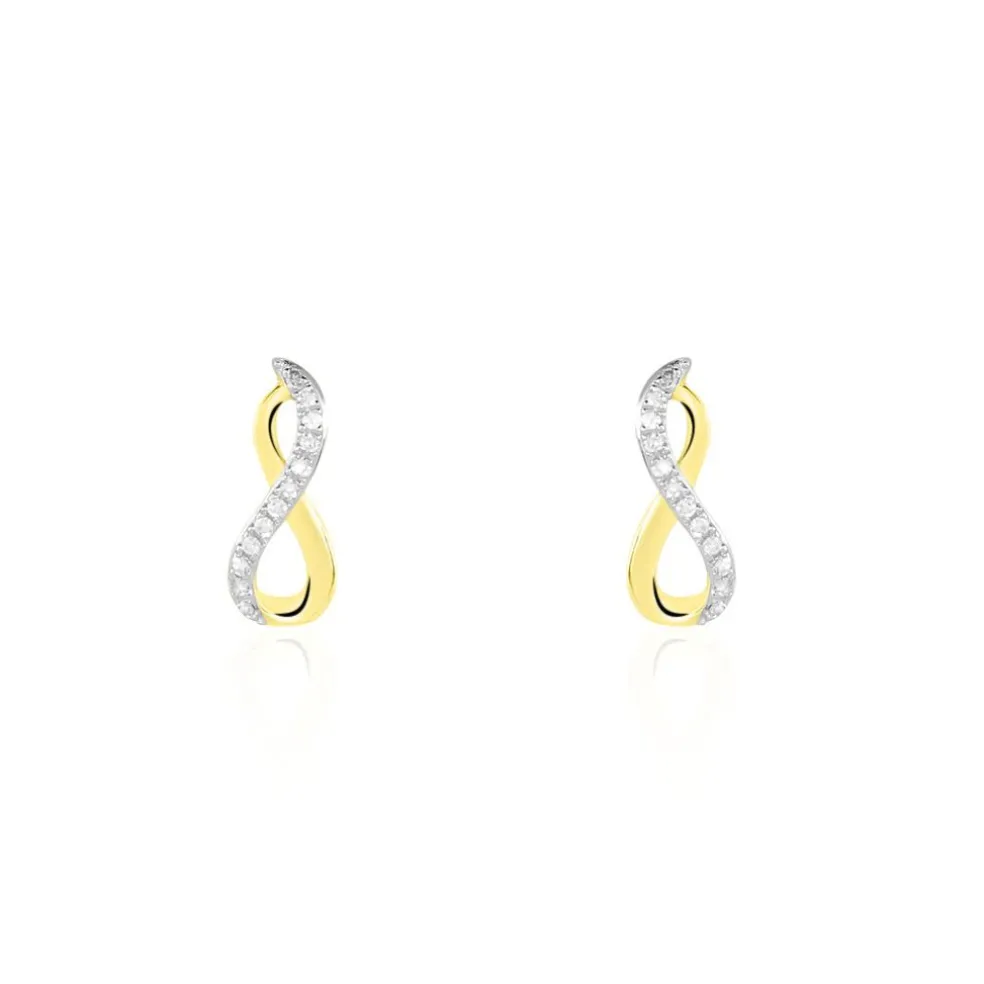 Boucles D'oreilles Puces Osanna Or Jaune Diamants