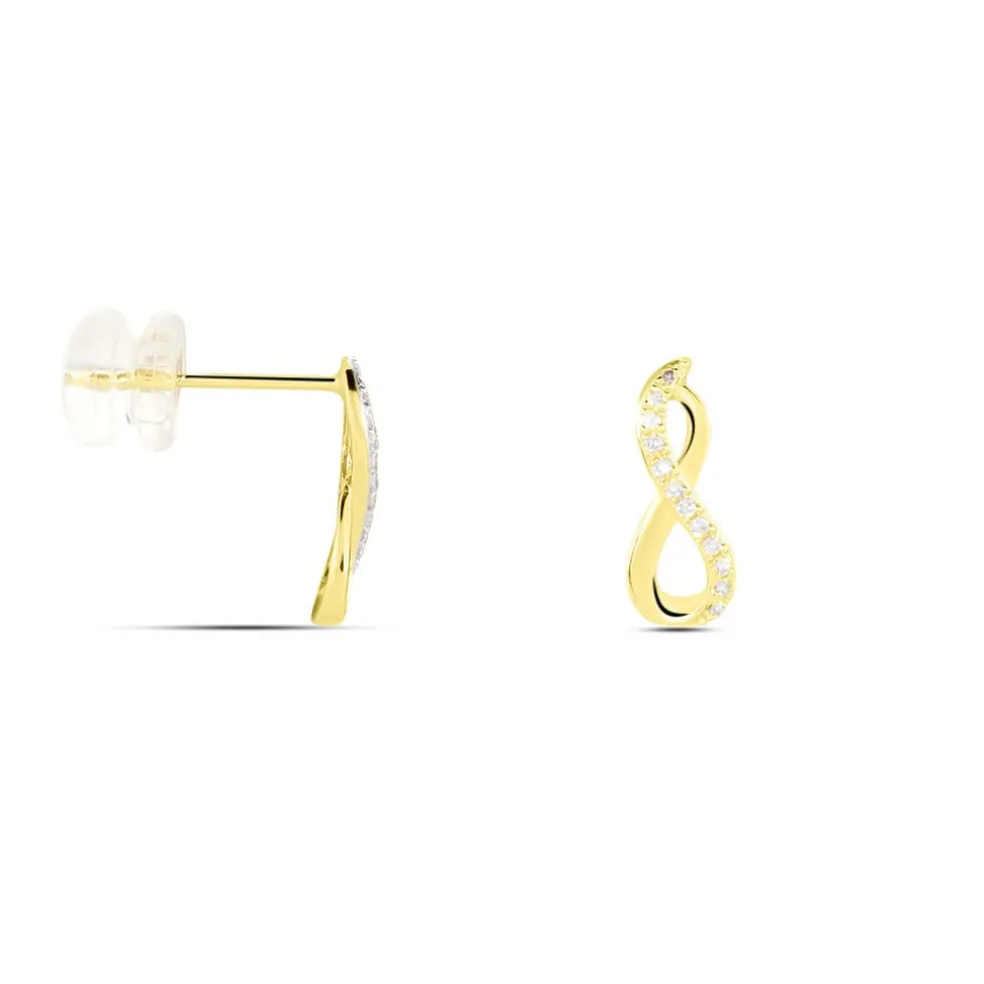 Boucles D'oreilles Puces Osanna Or Jaune Diamants