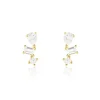 Boucles D'oreilles Puces Osip Or Jaune Oxyde De Zirconium