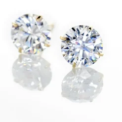 Boucles D'oreilles Puces Or Jaune Katherina Oxyde De Zirconium