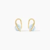 Boucles D'oreilles Puces Or Jaune Berecyntia Topaze