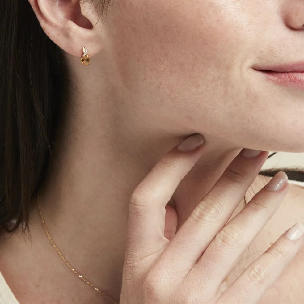 Boucles D'oreilles Puces Or Jaune Clothilde