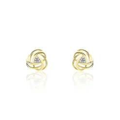 Boucles D'oreilles Puces Or Jaune Afua Diamants