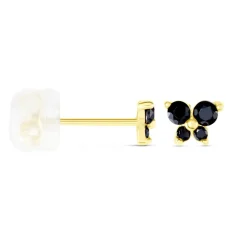 Boucles D'oreilles Puces Or Jaune Oxydes De Zirconium