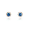 Boucles D'oreilles Puces Or Rose Maeva Topazes Oxydes De Zirconium