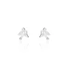 Boucles D'oreilles Puces Osie Argent Blanc