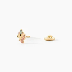 Boucles D'oreilles Puces Pegasus Or Jaune