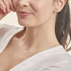 Boucles D'oreilles Puces Philine Fleur Or Jaune