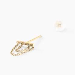 Boucles D'oreilles Puces Phile Or Jaune Diamant