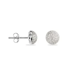 Boucles D'oreilles Puces Perta Argent Blanc Oxyde De Zirconium