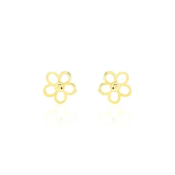 Boucles D'oreilles Puces Philine Fleur Or Jaune