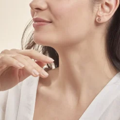 Boucles D'oreilles Puces Philine Fleur Or Jaune