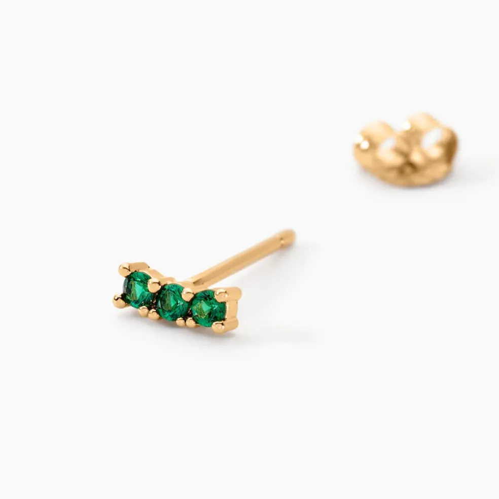 Boucles D'oreilles Puces Plaqué Or Jaune Alodia Spnielles