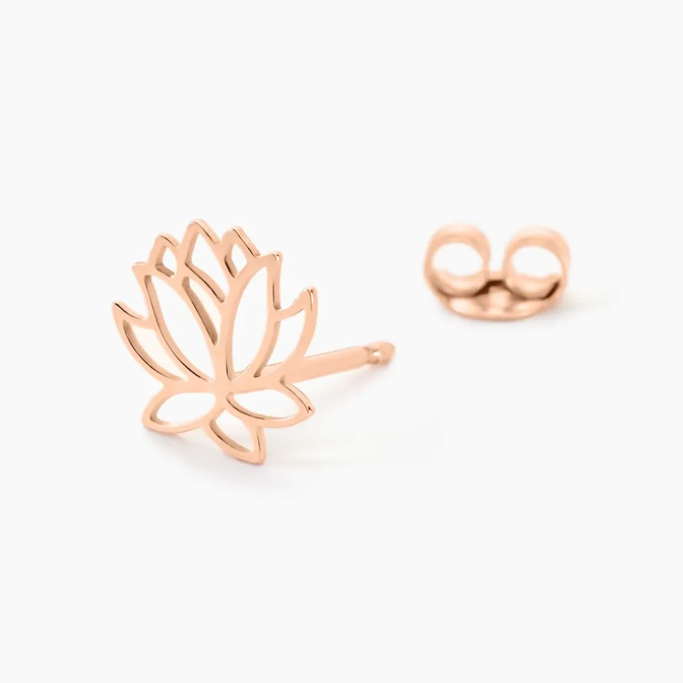 Boucles D'oreilles Puces Rosita Argent Rose